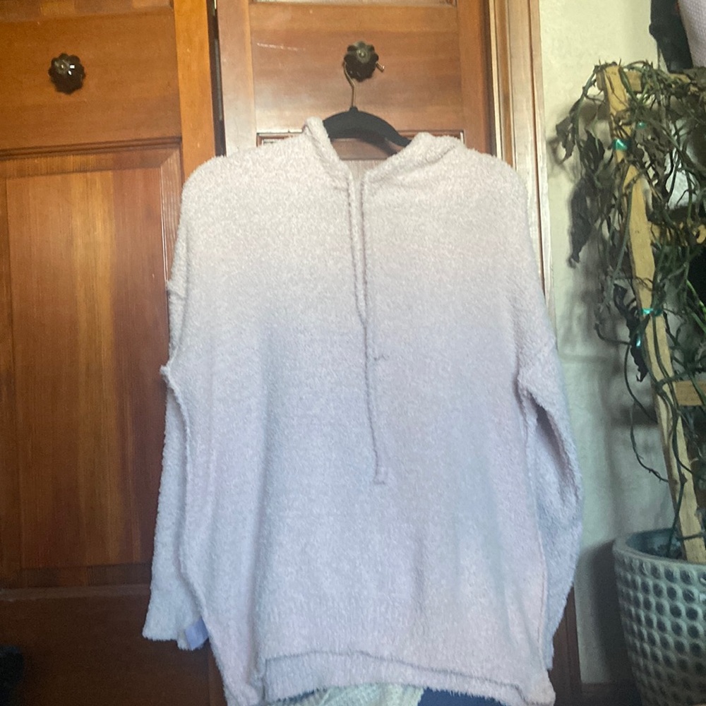 Fuzzy pink hoodie